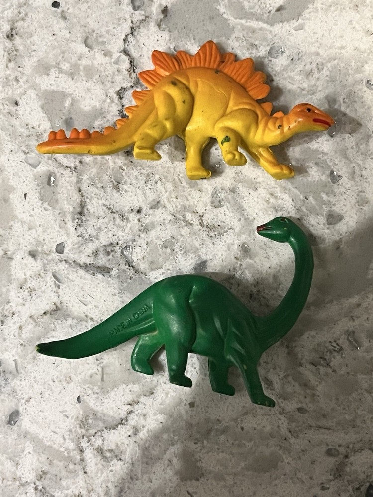 Vintage Brontosaurus & Stegosaurus Figures