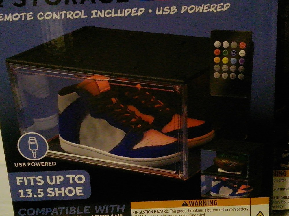 Two (2) Kicks & Co Stackable Sneaker & Storage LED Display Box