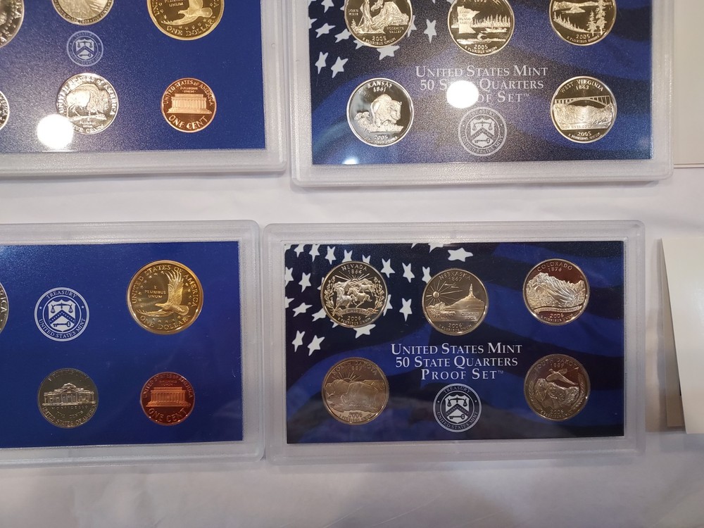 2005 And 2006 US Mint Proof Set Sets With COA 21 Coins Total