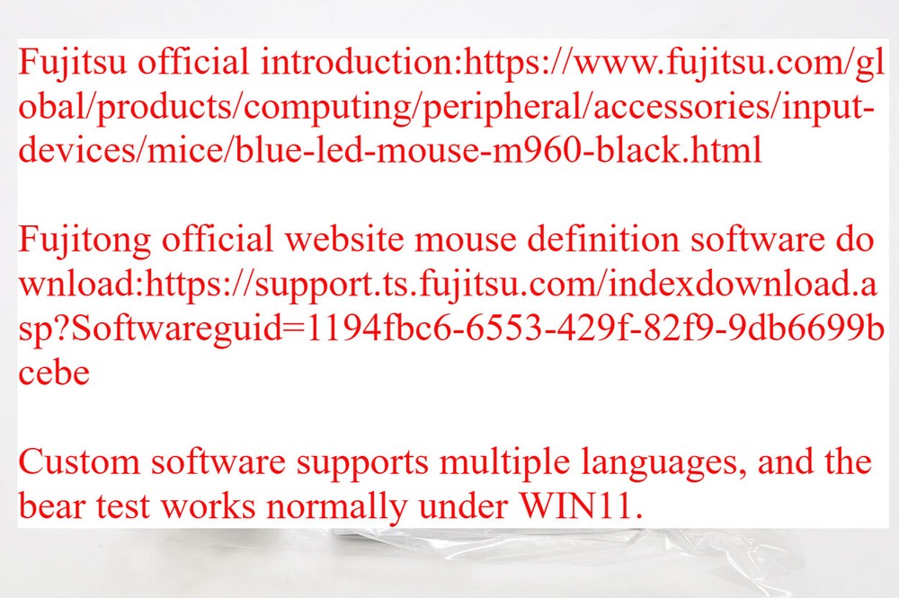 MA960U Original Fujitsu DPI Office Learning Game Notebook Desktop Wired Mouse