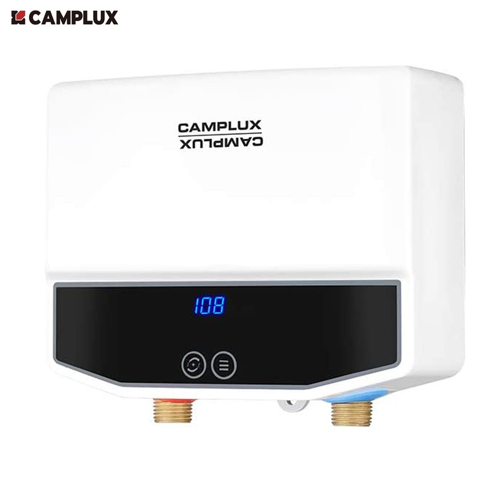 CAMPLUX Tankless Water Heater Electric On Demand Hot Water for Washing, Shower