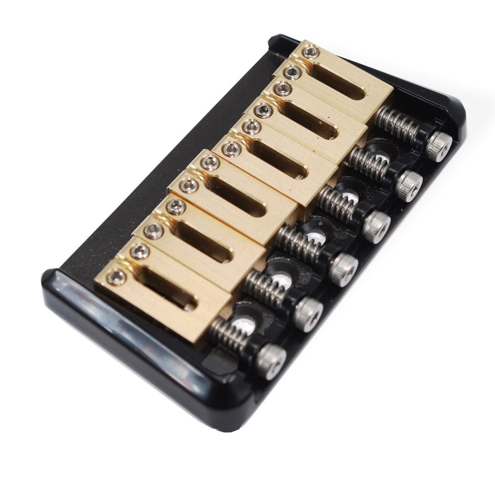 Bridge Hardtail Modern 52.5mm String thru body Black Brass Saddle 122625BK