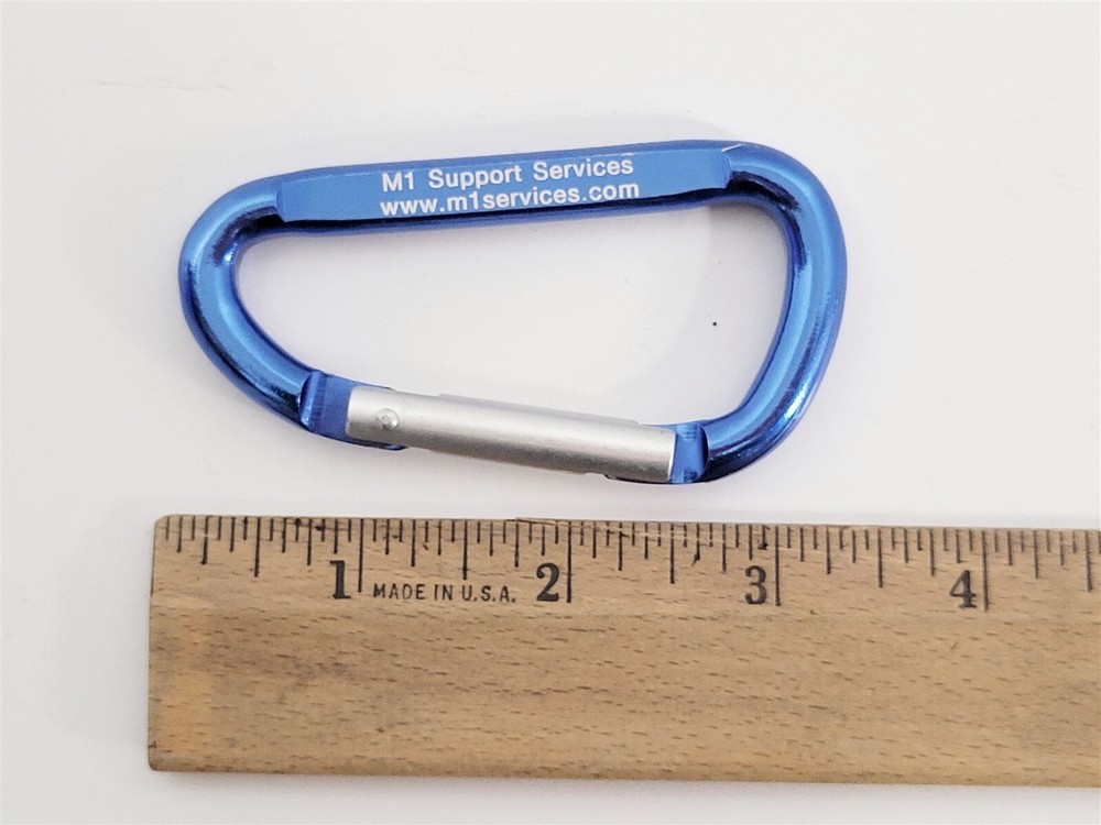 M1 Support Services Blue Carbiner Keychain Military