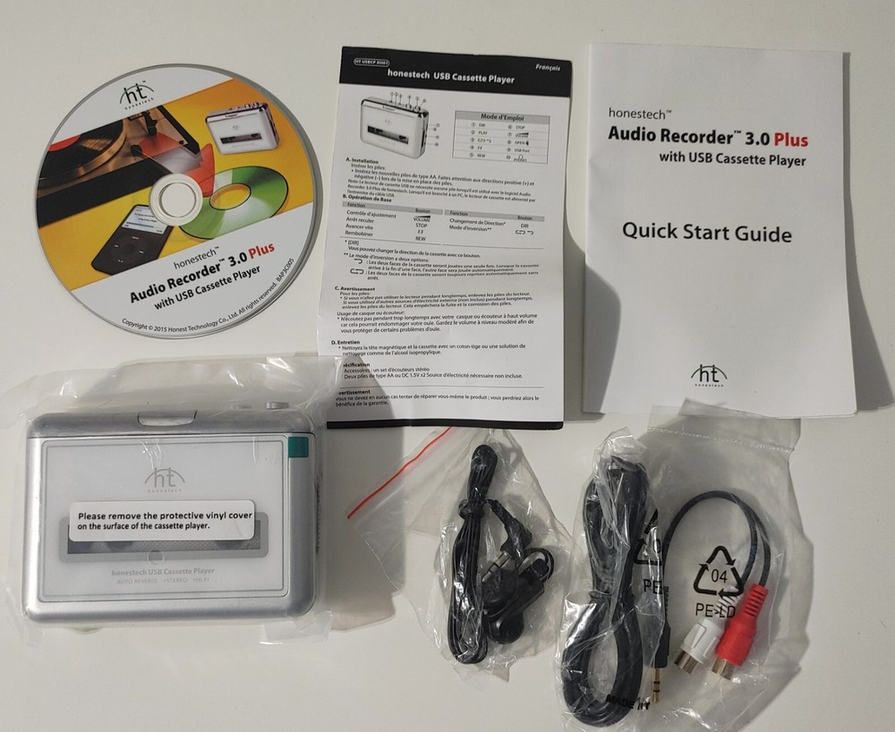 Honest Technology Audio Recorder 3.0 Plus With USB Cassette Player