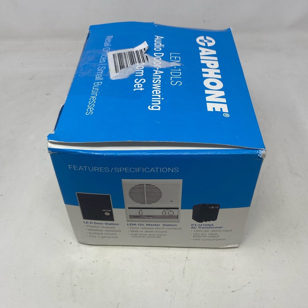 Aiphone LEM-1DLS Access Sentry Intercom Set, White/Black, 1-Door