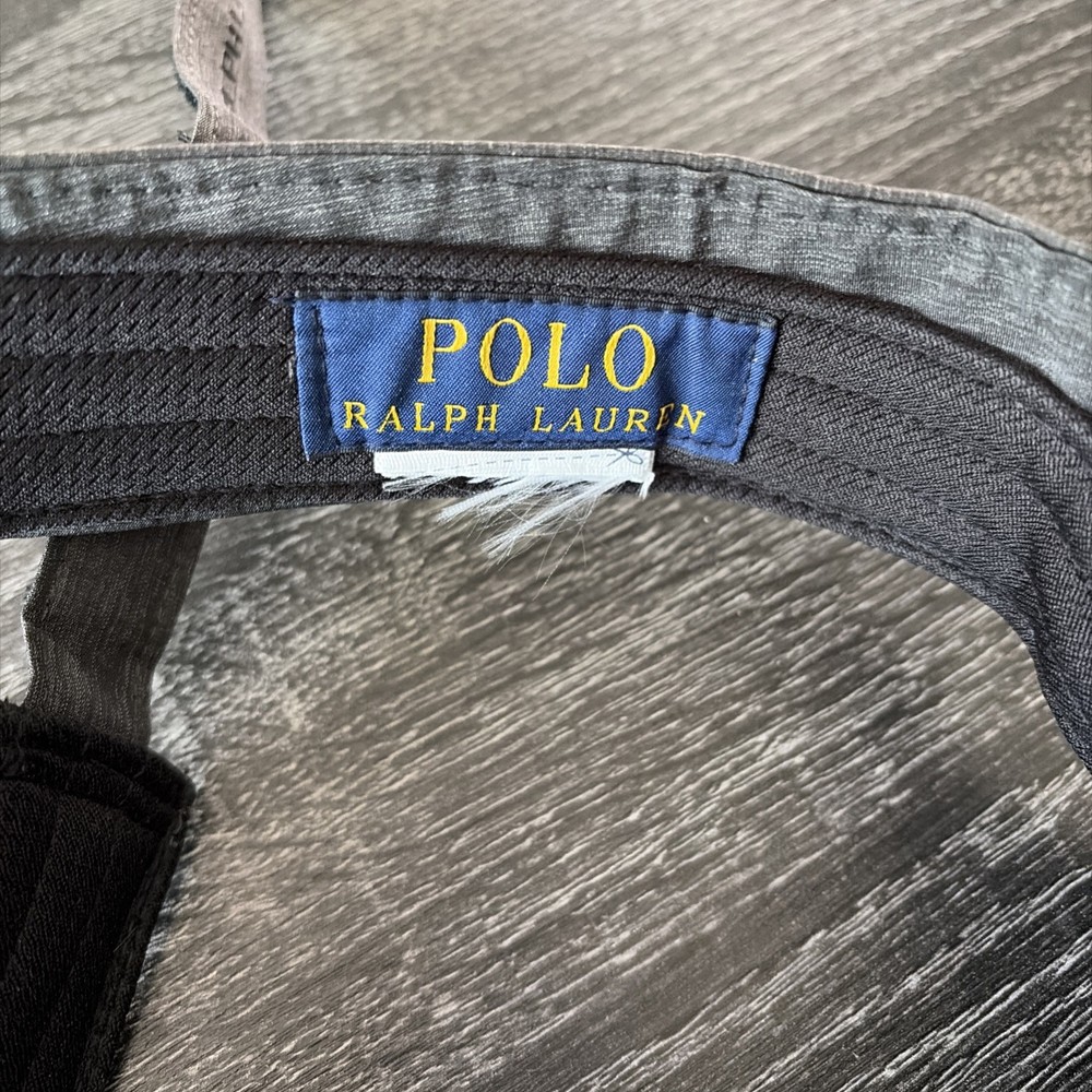 Charcoal Ralph Lauren Polo Sun Visor Golf Hat Adjustable Strap