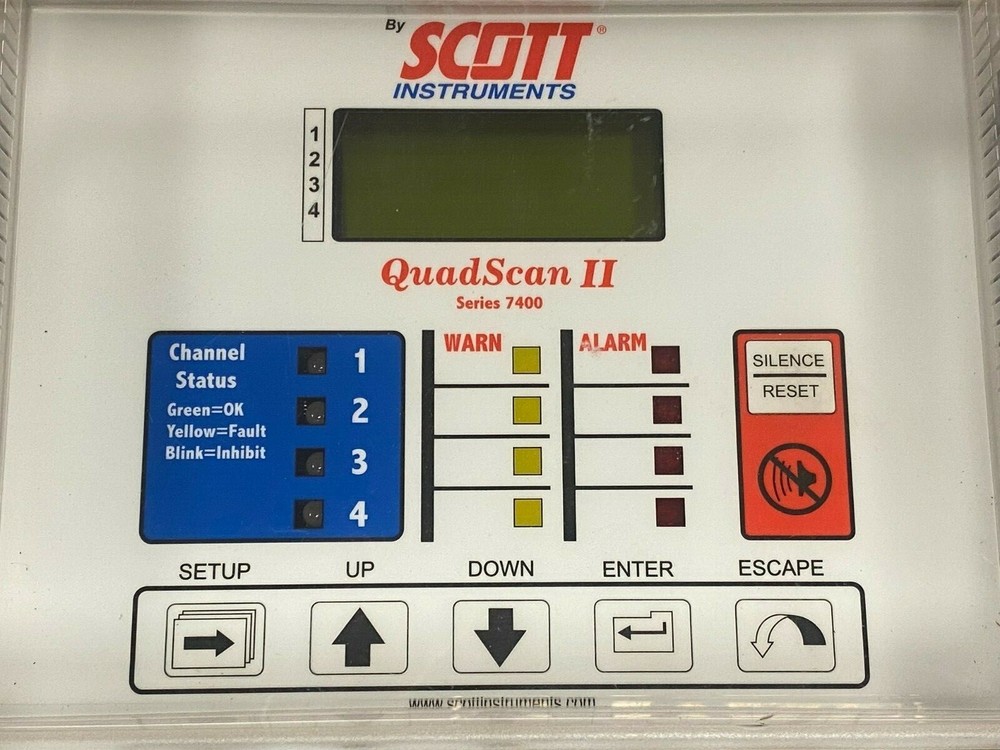 👀 SCOTT INSTRUMENTS QUADSCAN II SERIES 7400 FOUR POINT ANALOG GAS CONTROLLER