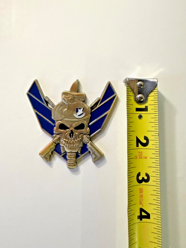 Aged Brass Air Force Honor Badge Security Forces Defensor Fortis Medallion