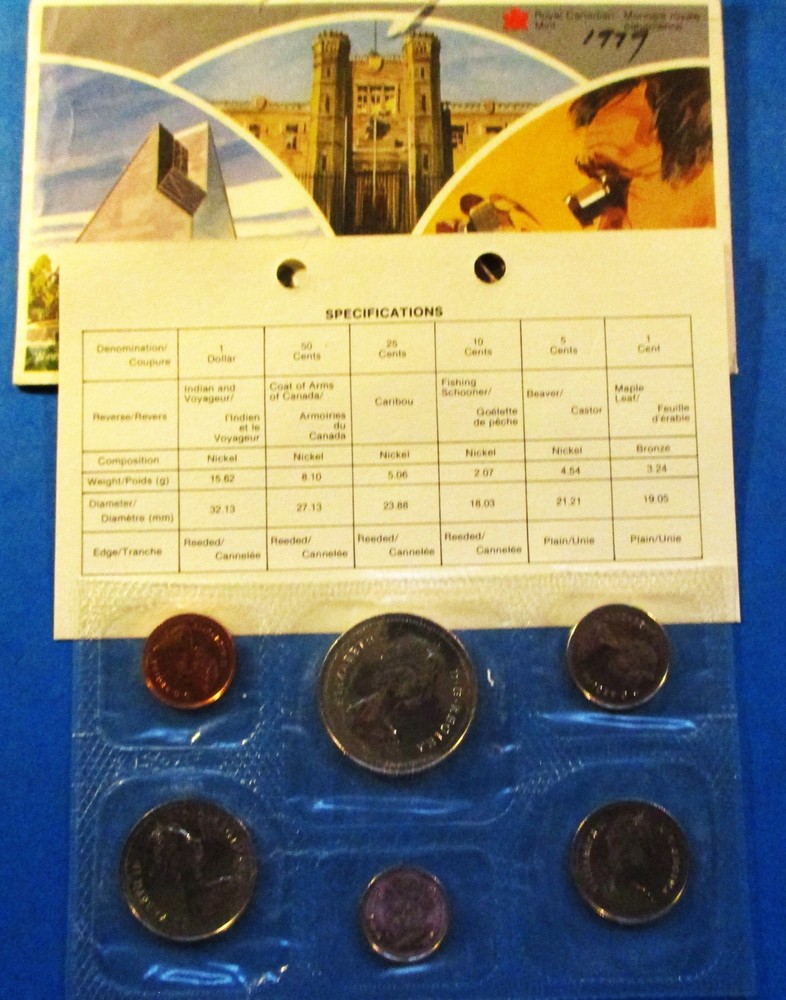 1977 CANADA MINT SET WITH ENVELOPE AND COA CARD.