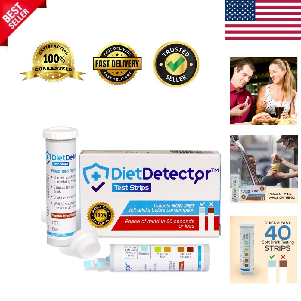 DietDetector Strips - Detects Non-Diet Soft Drinks Before Accidental Consumpt...