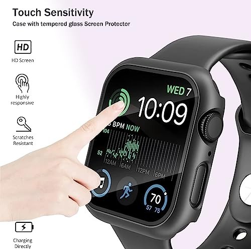 12 Pack 46mm Watch Case with Tempered Glass Screen Protector Scratch-Resistant