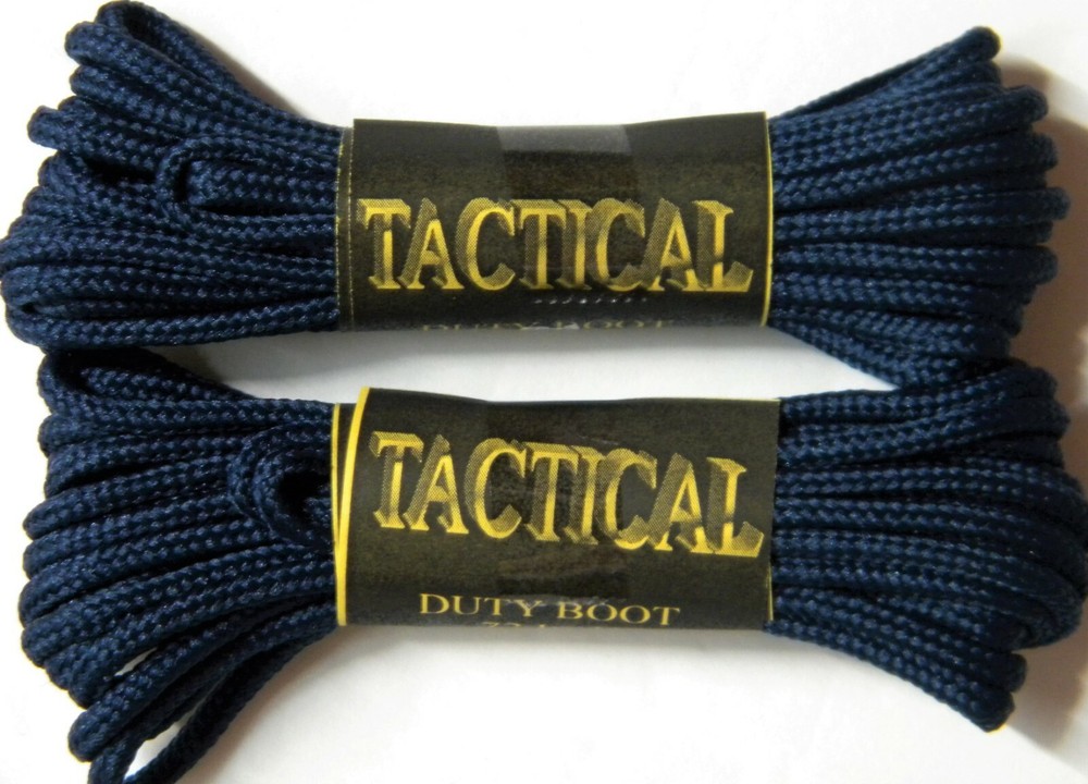 2 pair pack- Durable Polyester, Narrow 2mm thick, Tactical Boot Laces