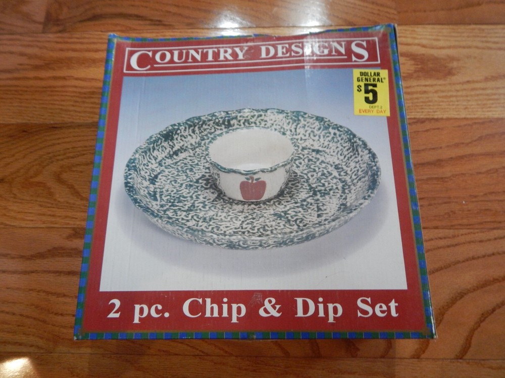 Apple Sponge Design CHIP & DIP Set