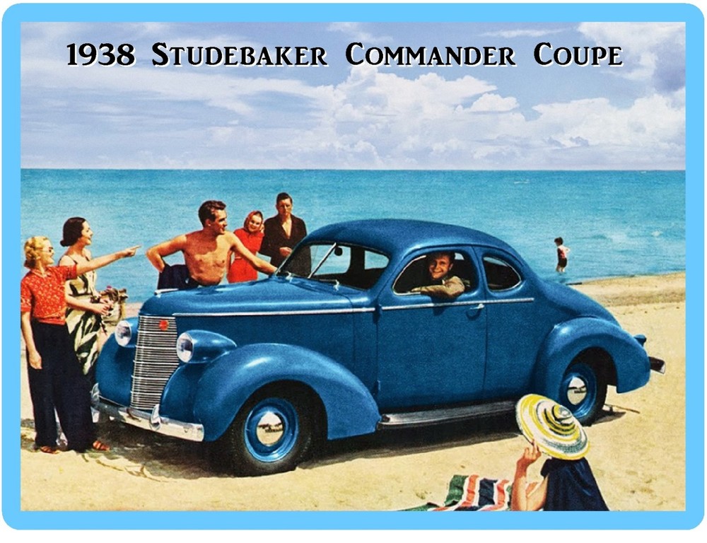 1938 Studebaker Commander Coupe  Auto Car Refrigerator / Tool Box Magnet