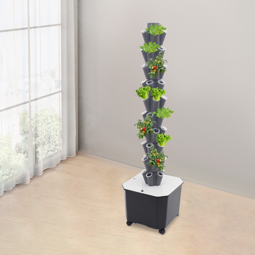 Hydroponic Growing System with Wheel 50 Pods Indoor Hydroponic Tower