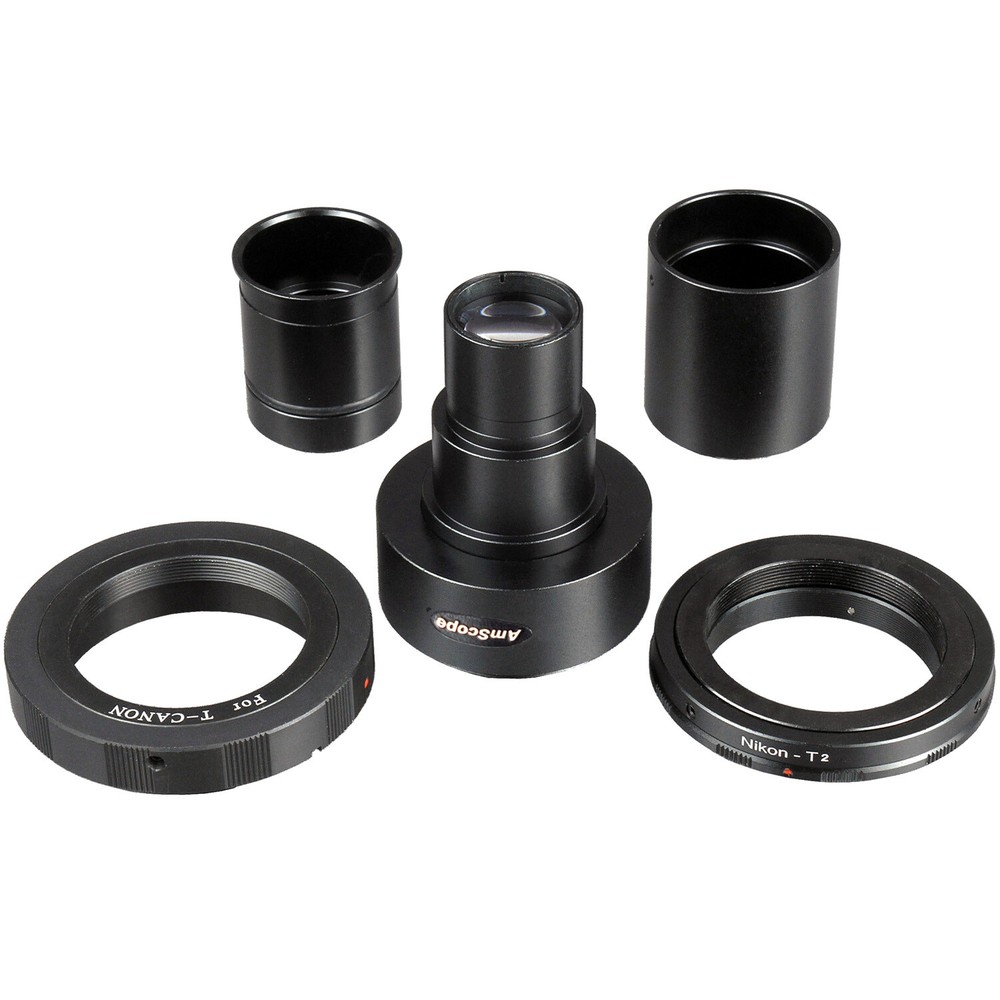 AmScope Canon & Nikon SLR/DSLR Camera Microscope Adapter 2X Magnification