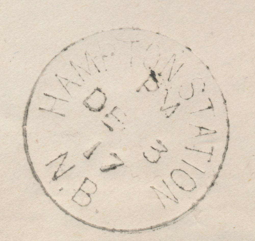 Hampton Station, NB - 1917 Circle Date Cancel on Envelope