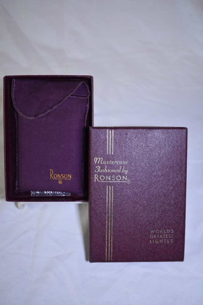 Masterclass Vintage Ronson Cigarette Case/Lighter With Original Papers+Box+Cloth