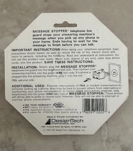 DesignTech DST MS - The Original Answering Machine MESSAGE STOPPER®