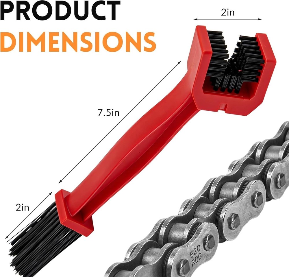Multi-Functional Chain Brush with Three-Sided & Long Bristles for Easy Cleaning