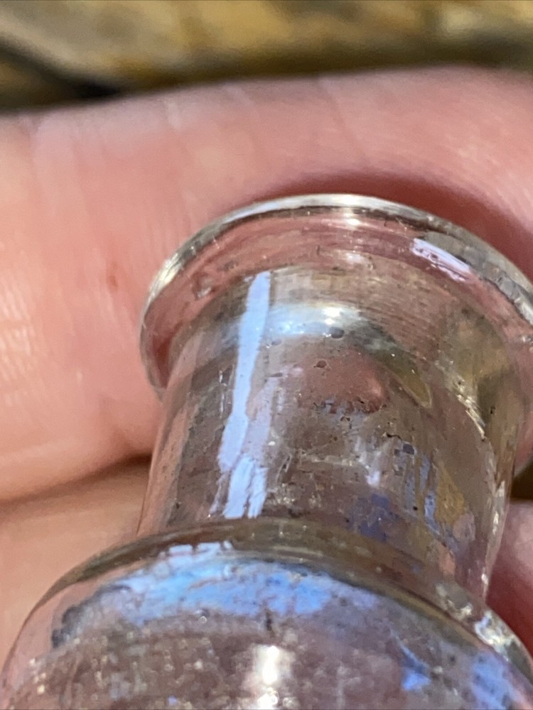 E. RIMMEL' colourless glass perfume bottle
