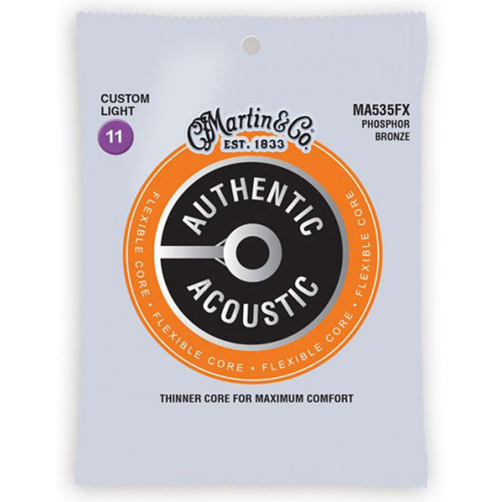 Martin MA535FX Tommy Emmanuel Flex Core 92/8 Phosphor Guitar Strings, 11-52
