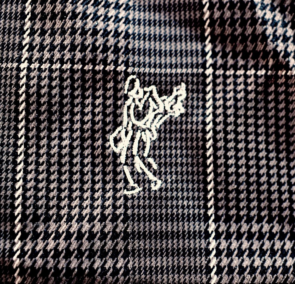 Ashworth Houndstooth Jacket Logo Collared Windbreaker Golf Coat Zip Front Men XL