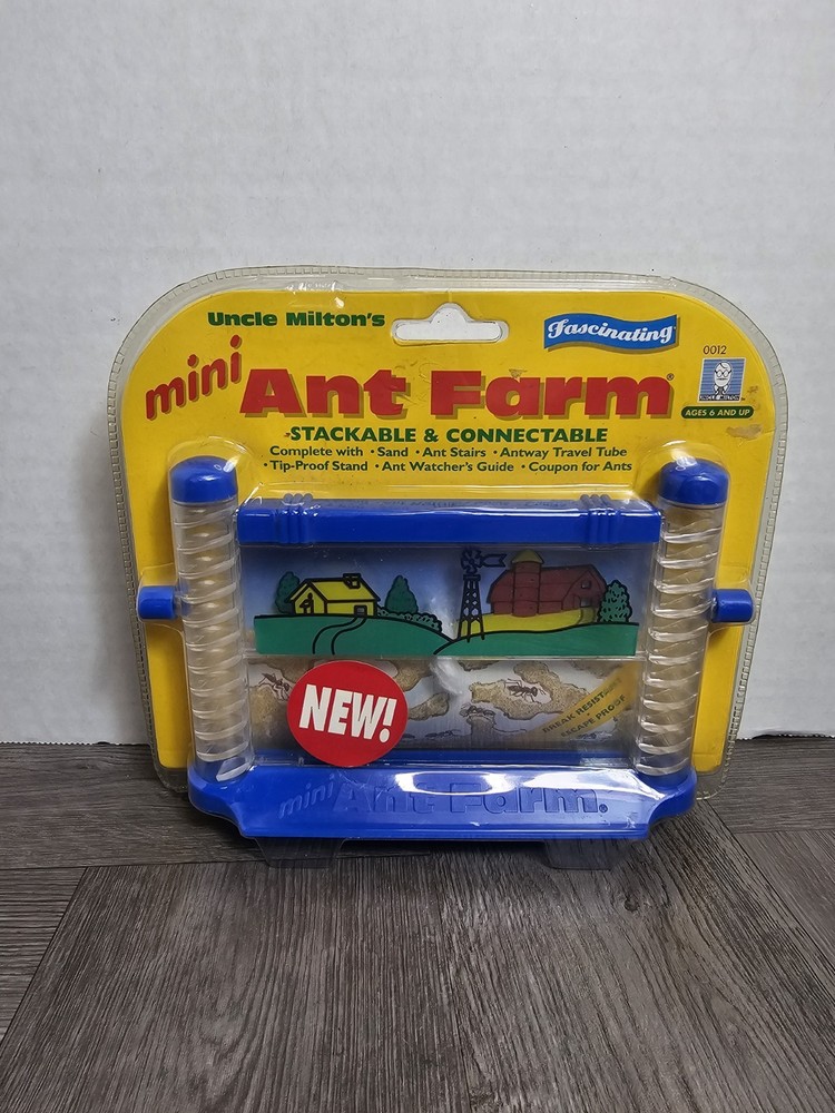 Uncle Milton's Mini Ant Farm Red Stackable & Connectable New Sealed Ages 6+