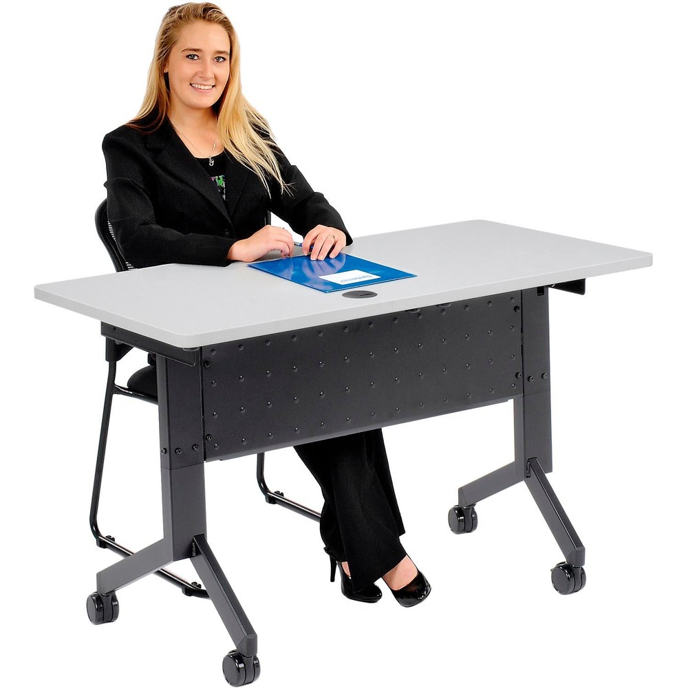 Flip-Top Training Table 48" x 24" Gray