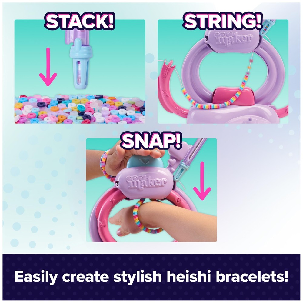, Stack’d Heishi Studio Bracelet Making Kit with Easy Beading Pen & Over 1200...