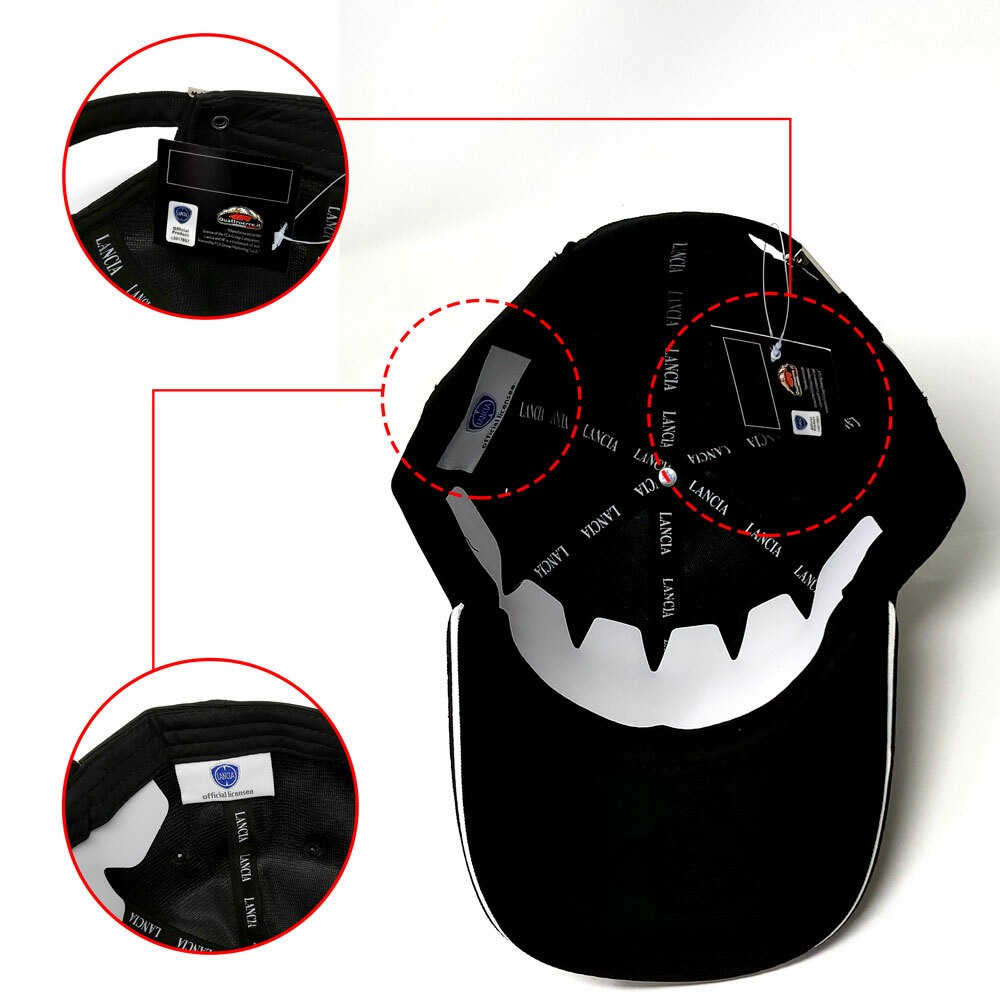 Lancia Hat Black Curved Visor