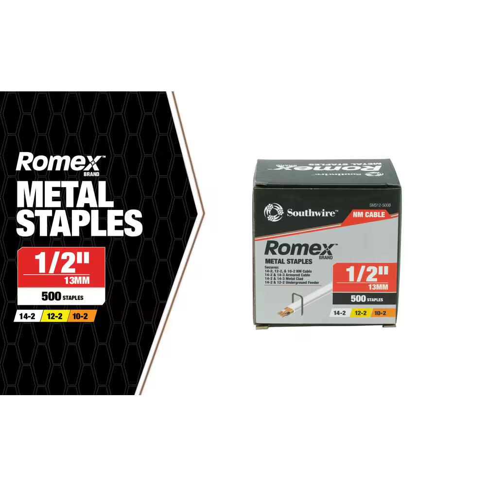 1/2 In. Romex Metal Staples (500-Pack)