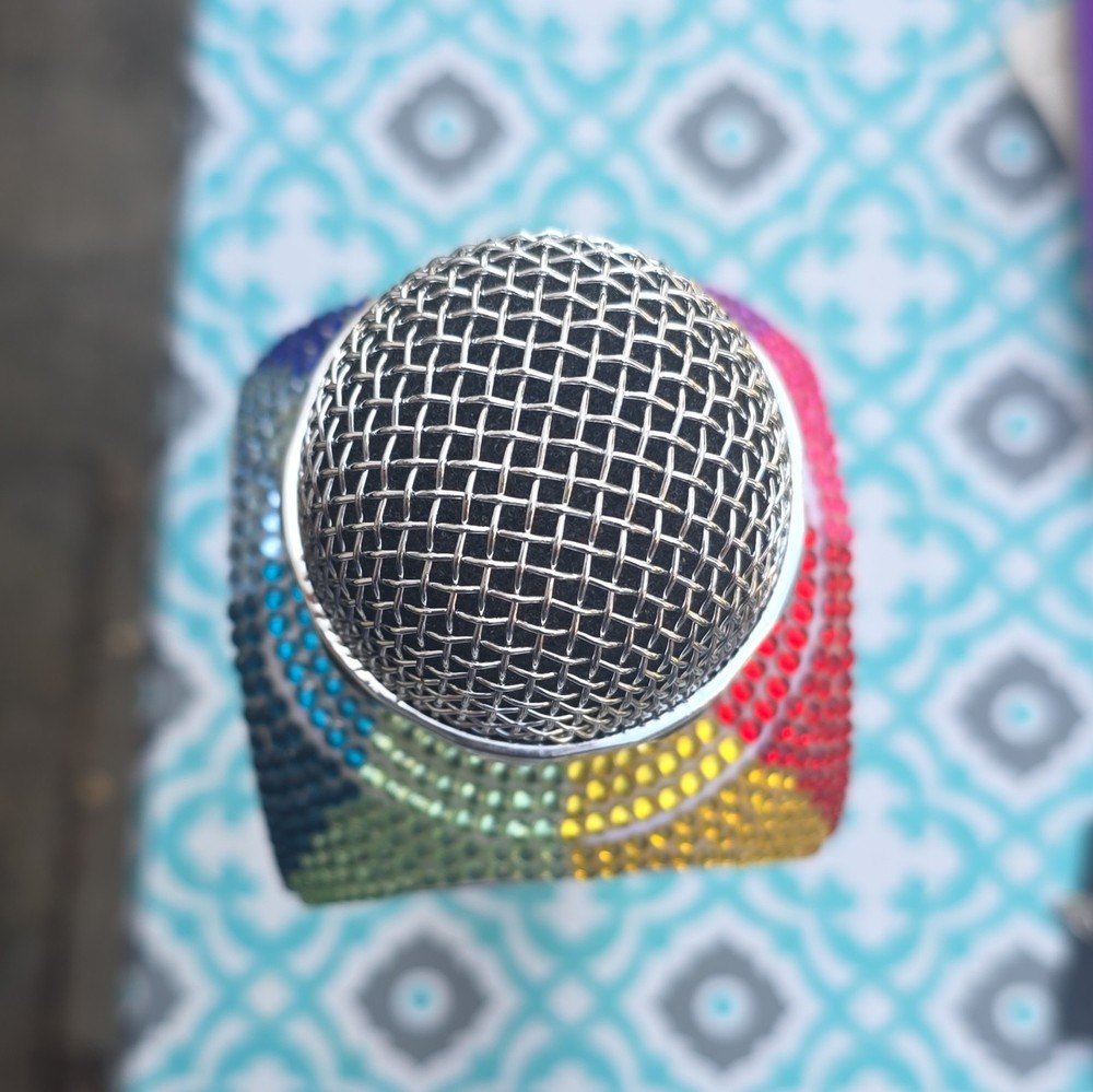 Sing-along Wireless Karaoke Microphone Handheld Multicolor LED Echo USB 3.5mm