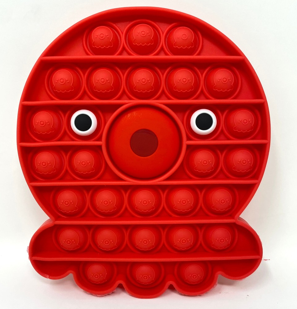 Fidget Silicone Sensory Toy Red Octopus