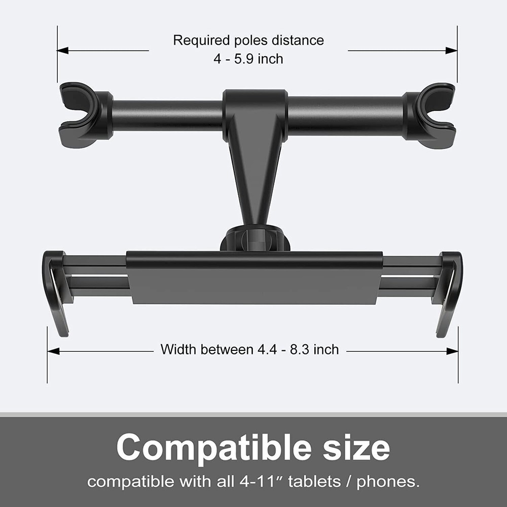 2 PACK Car Backseat Tablet Headrest Holder for Android and iPad / Cellphones