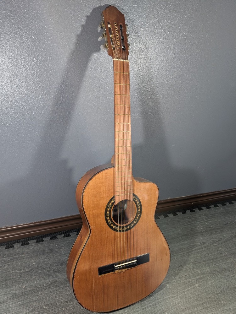 Damaged Cedar Guitar, Thin Box, See Pictures and Read Description