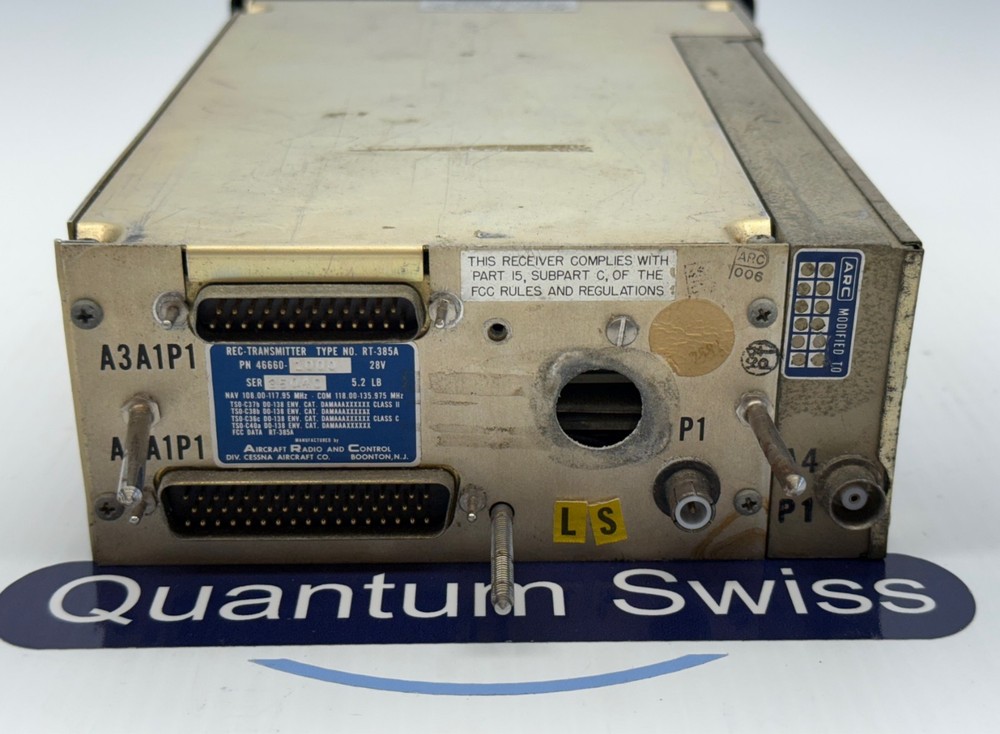 ARC RT-385A 46660 NAV COM 28V TRANSCEIVER CESSNA TSO C37b C38b CORE
