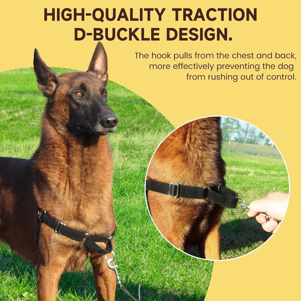 No Pull Dog Harness with Dog Leash, Easy to Control Walking Harness (Medium)