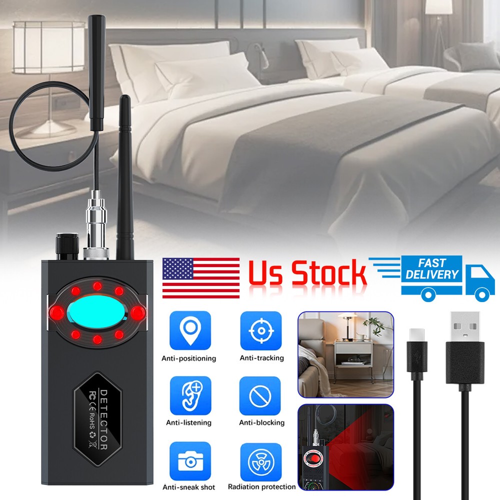 Anti-Spy Camera Wireless RF Detector GSM/GPS/BUG Tracker Finder Scanner Device