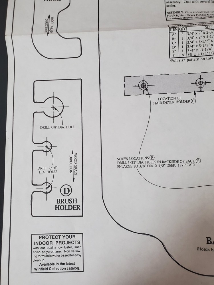 Vintage Woodworking Pattern