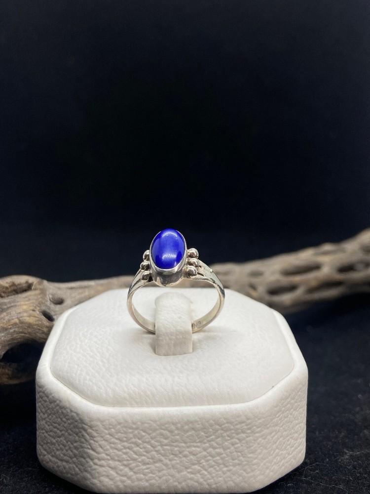 Native American Navajo lapis lazuli sterling silver ring size 6