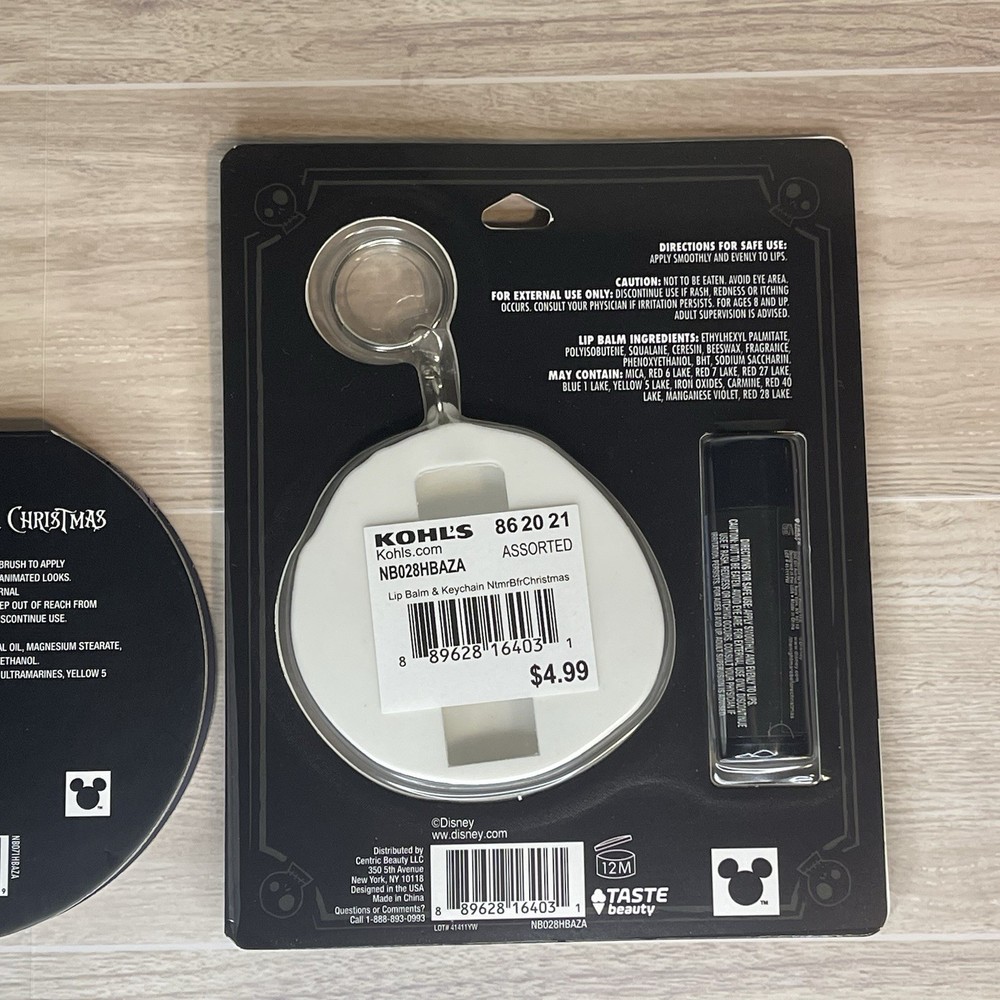 Nightmare Before Christmas Makeup Three Piece Set New In Packaging