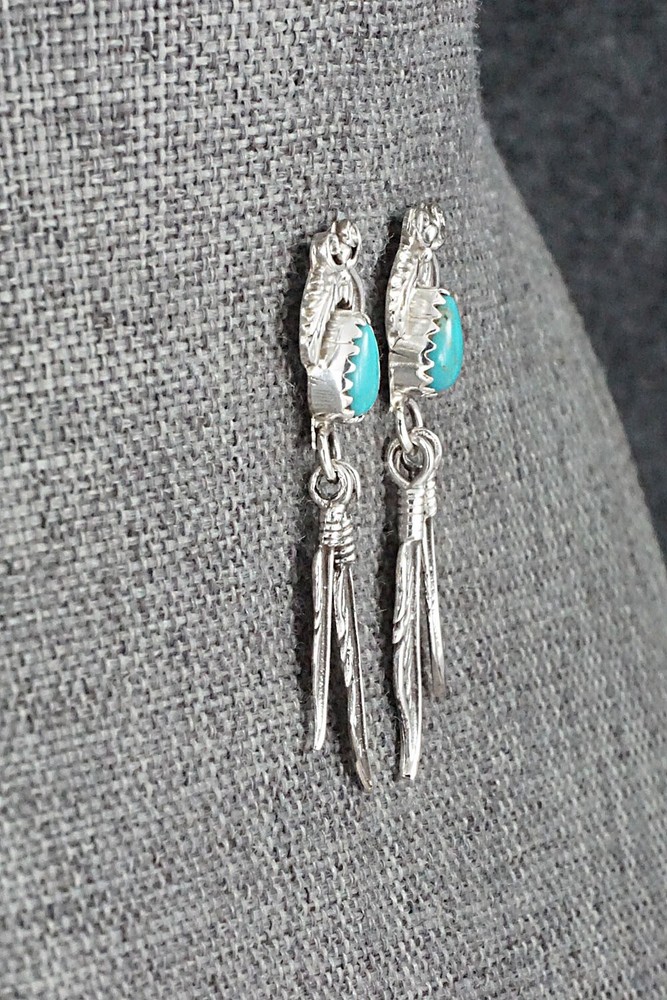 Turquoise and Sterling Silver Earrings - Sharon McCarthy