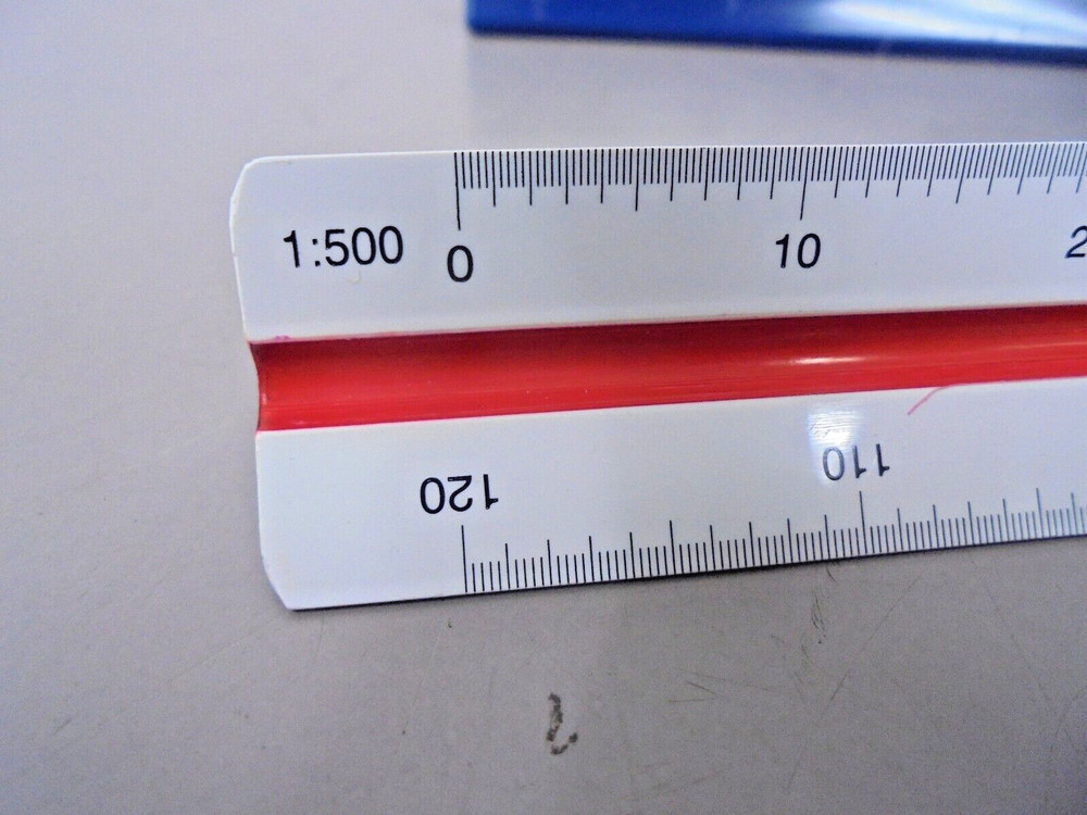 J. Leniar Architectural Triangular Scale Ruler Plastic