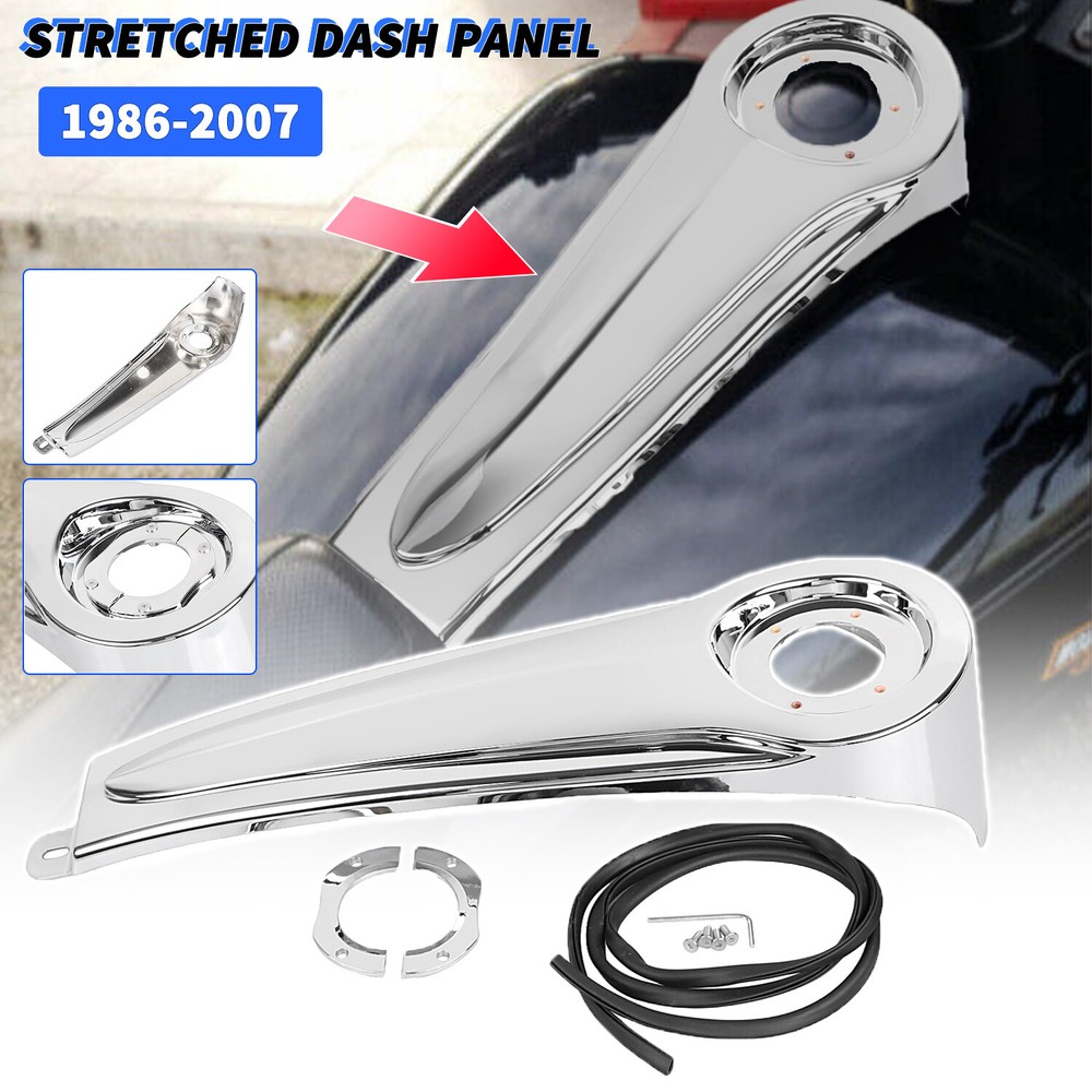 Chrome Stretched Dash Panel For Harley Electra Road Street Glide Ultra Classic