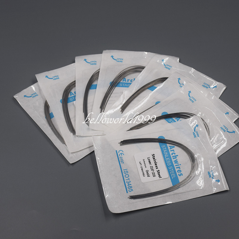 5 Packs Dental Orthodontic Stainless Steel Rectangular Arch Wire Upper/Lower