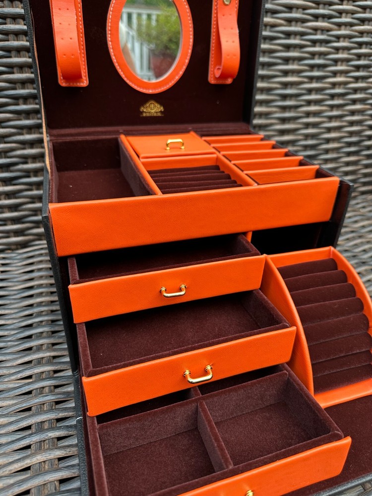 Harlembling Leather Full Size Home Jewelry Box Case