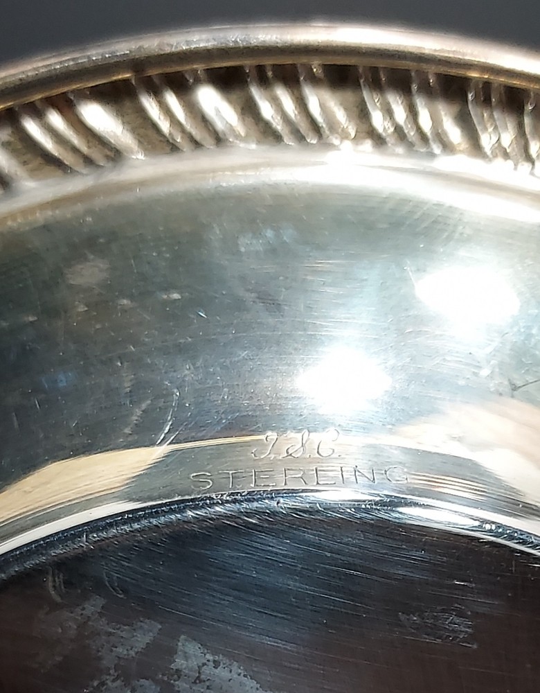 Pair Sterling Silver Butter Pats, No Monograms