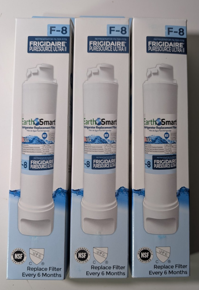 Lot of 3 - EarthSmart F-8 Fridgidare Icemaker Refrigerator Water Filter 102650