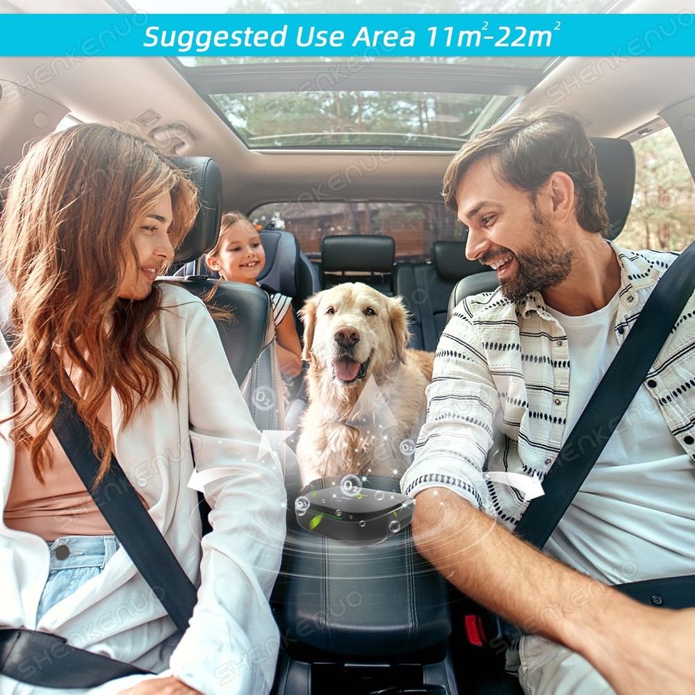BLACK SMART CAR AIR PURIFIER,Air Cleaner,Ionization,Smart Touch